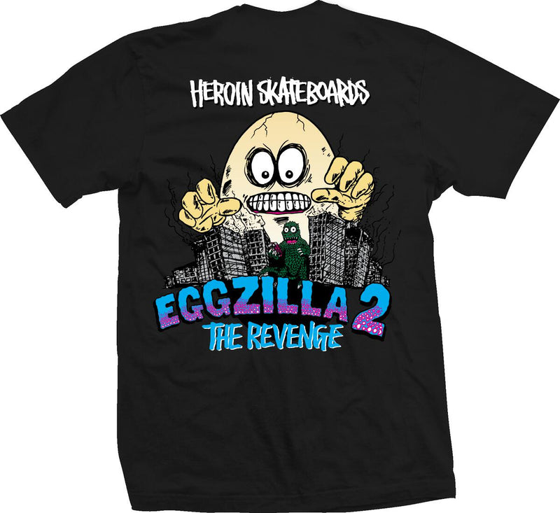 HEROIN SKATEBOARDS EGGZILLA TEE