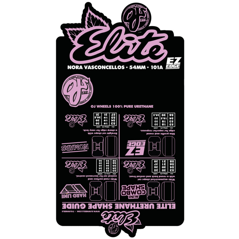 OJ NORA VASCONCELLOS SURFS UP 2 ELITE EZ EDGE SKATEBOARD WHEELS