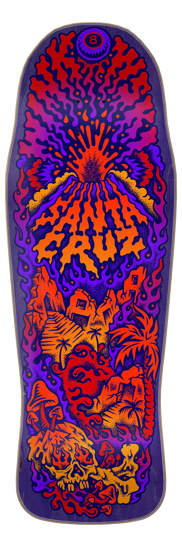 SANTA CRUZ VOLCANO SHAPED SKATEBOARD DECK