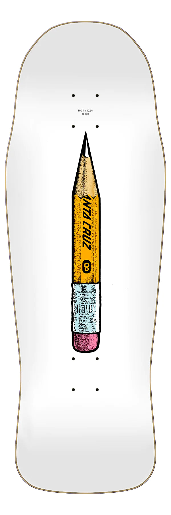 SANTA CRUZ SKETCHBOOK SHAPED SKATEBOARD DECK