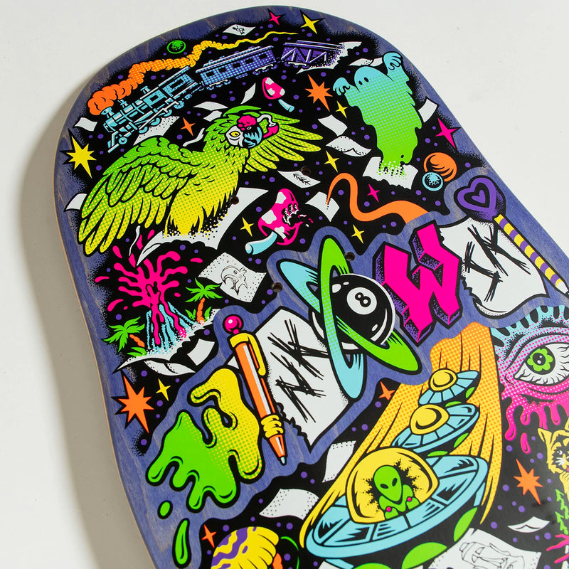 SANTA CRUZ SKETCHBOOK SHAPED SKATEBOARD DECK
