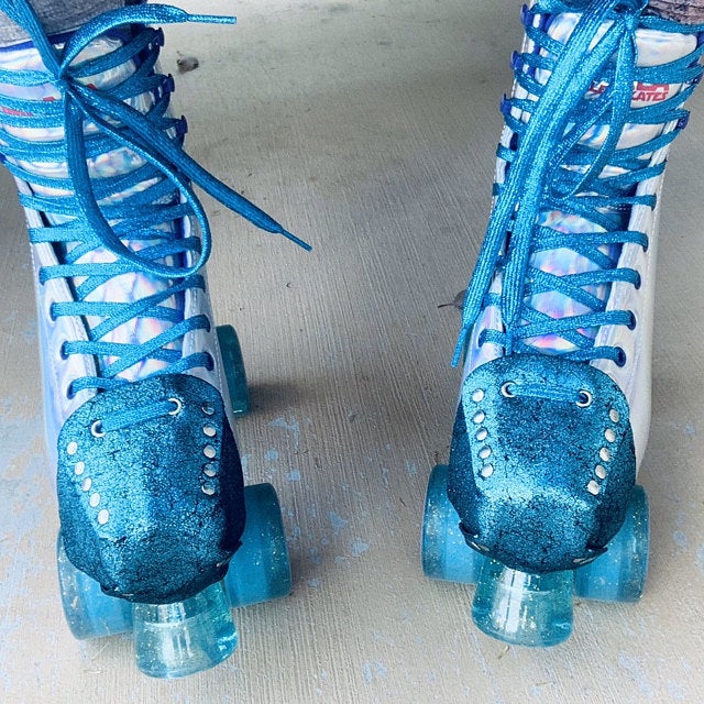 ROLLER STUFF GLITTER SUEDE TOE CAPS