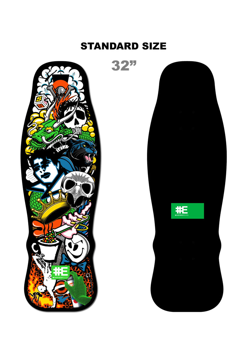 EVERYBODY SKATES EIGHTIES STANDARD SKATEBOARD DECK