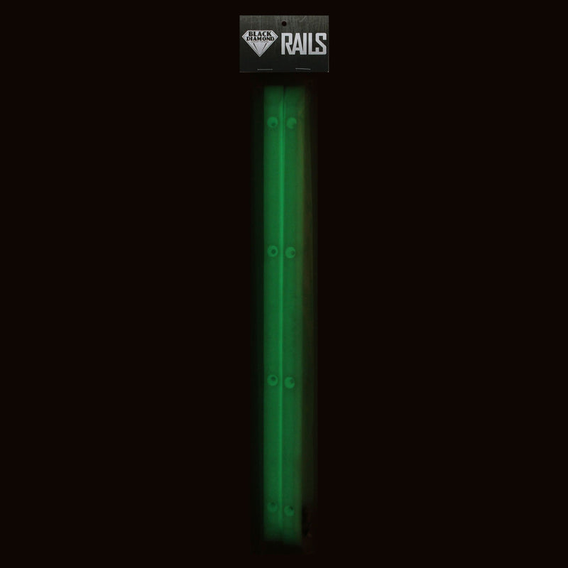 BLACK DIAMOND GLOW IN THE DARK SKATEBOARD DECK RAILS