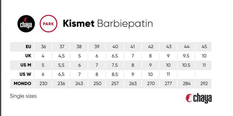 CHAYA KISMET BARBIEPATIN COMPLETE ROLLER SKATE