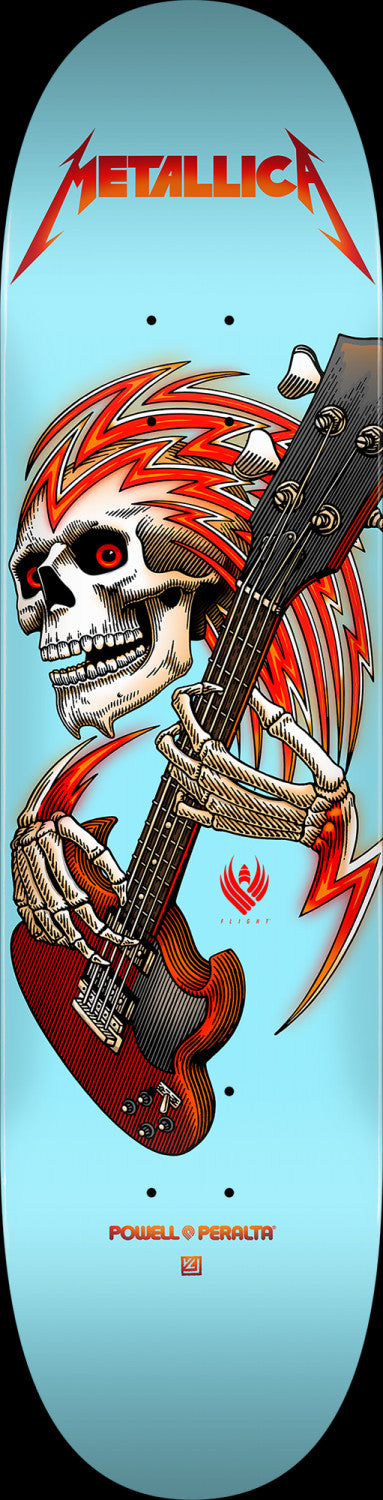 POWELL PERALTA METALLICA COLLAB FLIGHT SKATEBOARD DECK