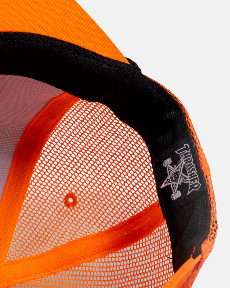 THRASHER ELLIPSE MAG LOGO TRUCKER ROPE HAT