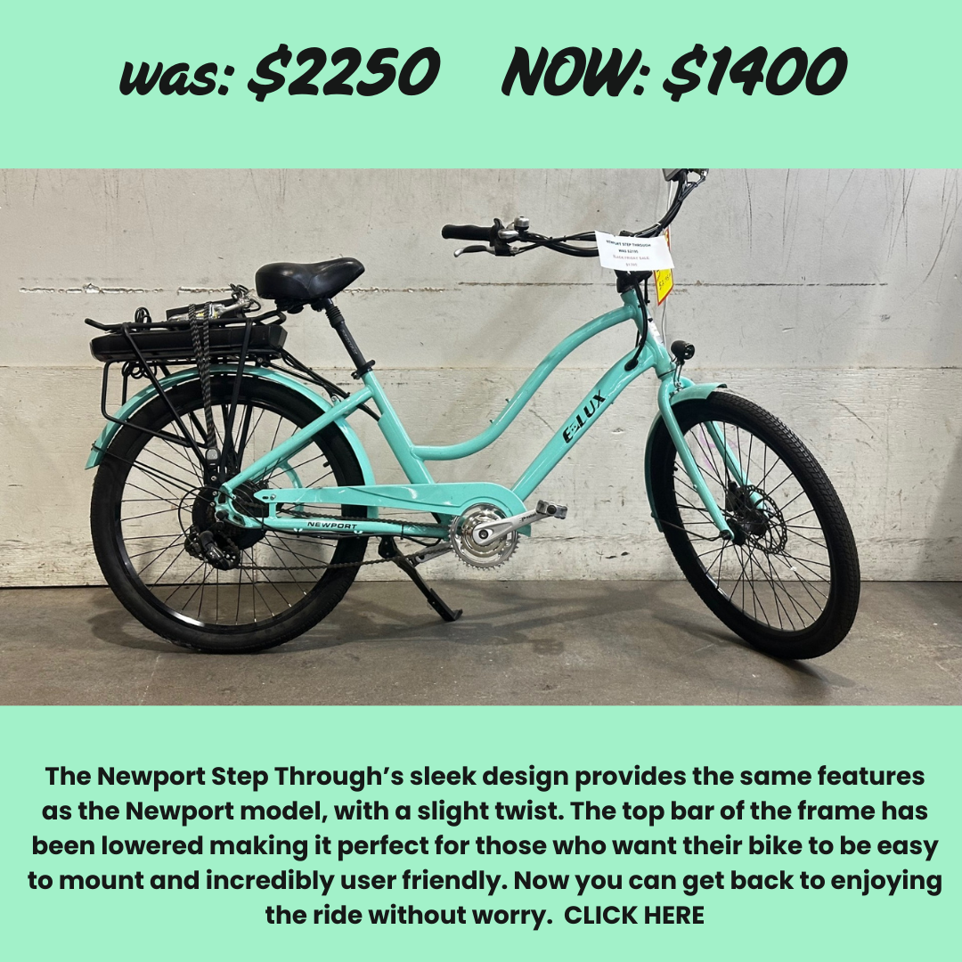 E-Lux Newport Step-Thru Electric Bike — Modern Skate & Surf