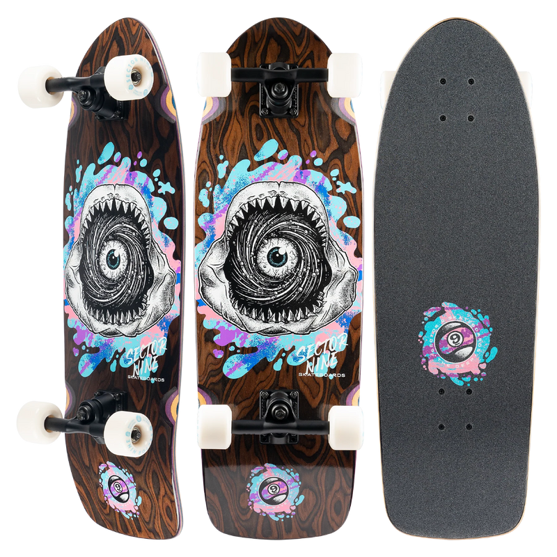SECTOR 9 FAT WAVE FOSSIL COMPLETE SKATEBOARD