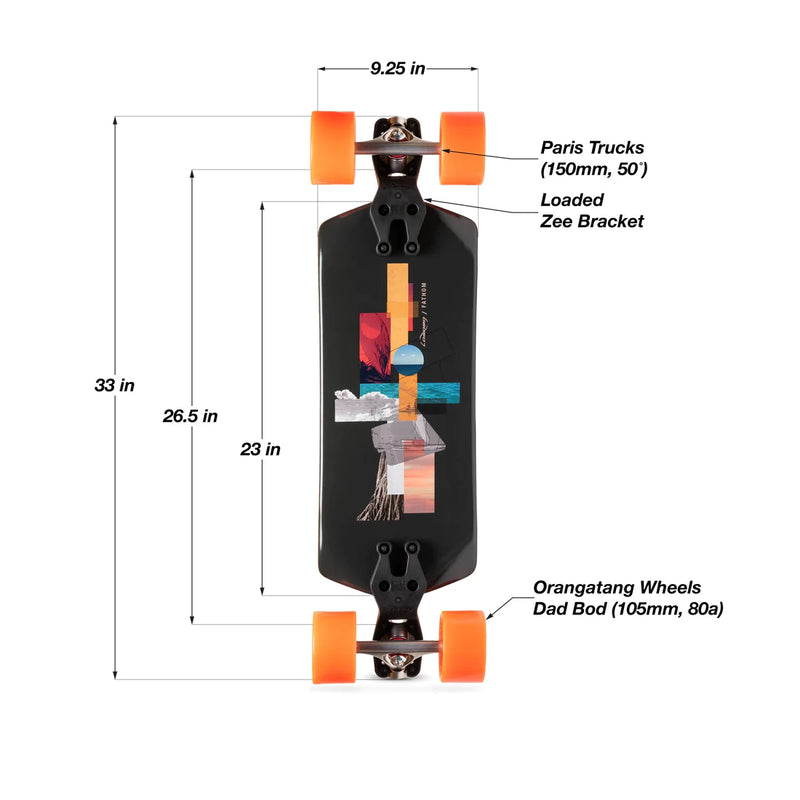 LOADED FATHOM WITH DAD BODS COMPLETE LONGBOARD