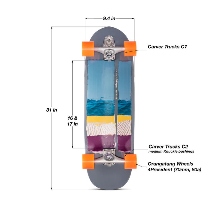 LOADED CARVER BOLSA COMPLETE LONGBOARD — Modern Skate & Surf LOADED CARVER BOLSA COMPLETE LONGBOARD — Modern Skate & Surf