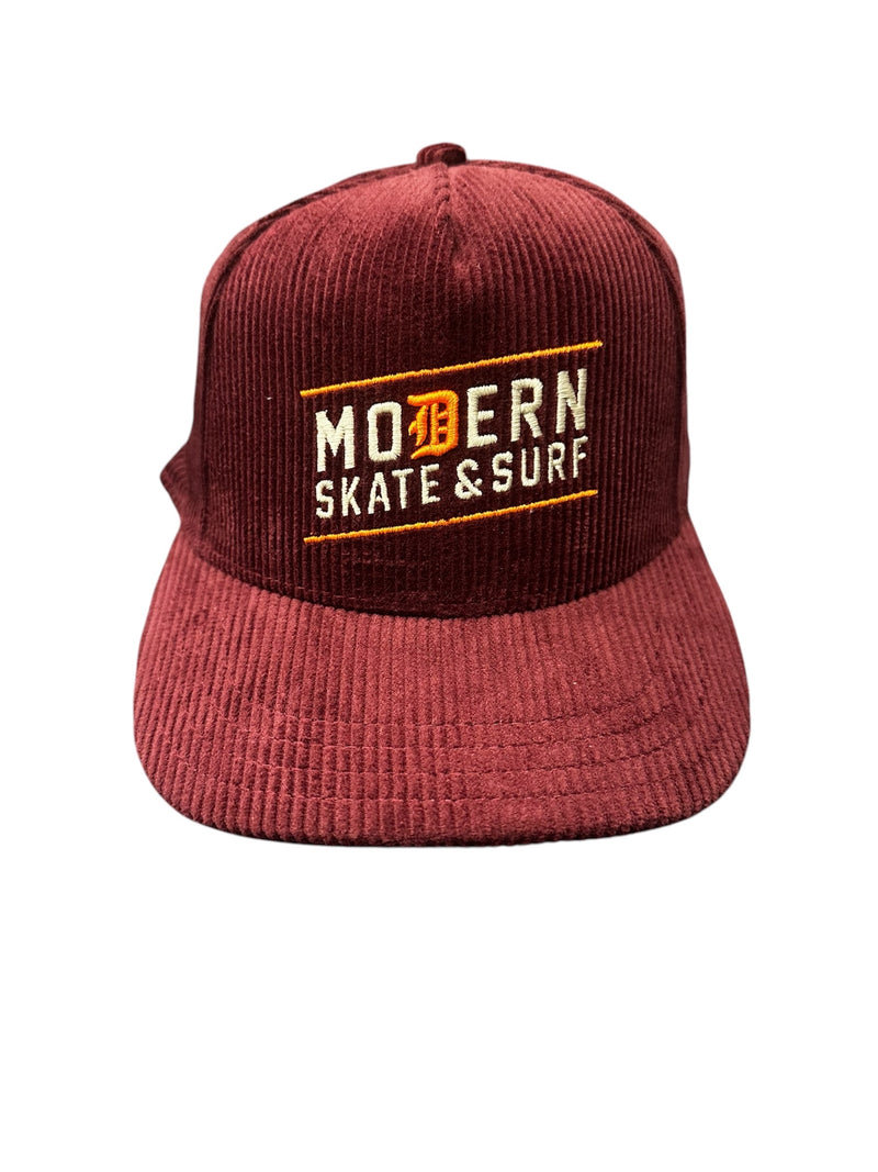 MODERN SKATE & SURF OG SKATESHOP CORDUROY SNAPBACK HAT