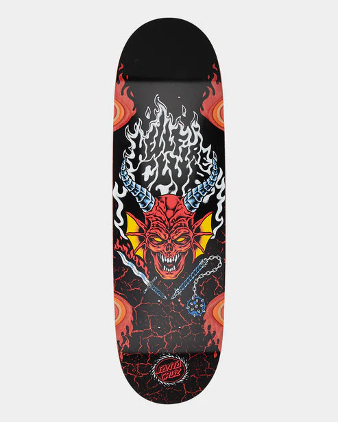 SANTA CRUZ STRANGER THINGS HELLFIRE CLUB FLAMES DECK