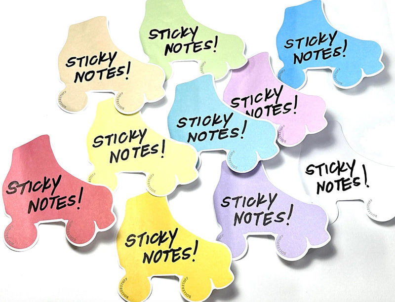 ROLLER SKATE STICKY NOTE PAD