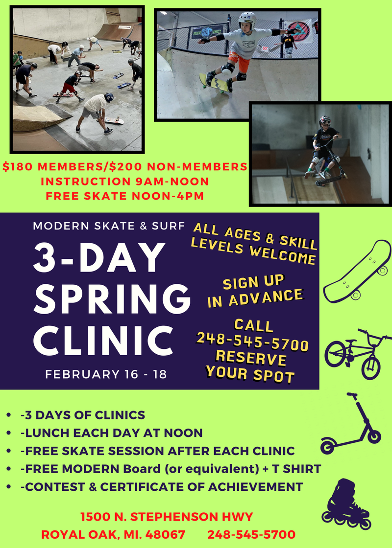 SPRING CLINIC AT MODERN SKATEPARK (2026)