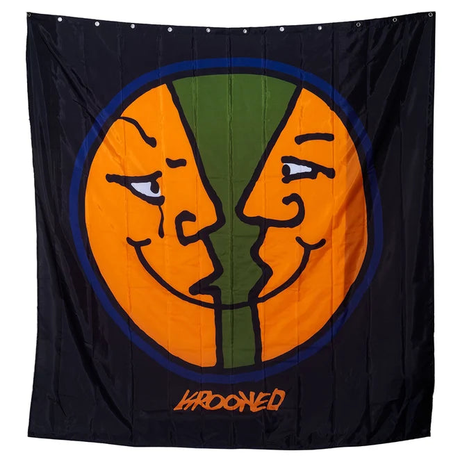KROOKED SKATEBOARDS MOONSMILE SHOWER CURTAIN