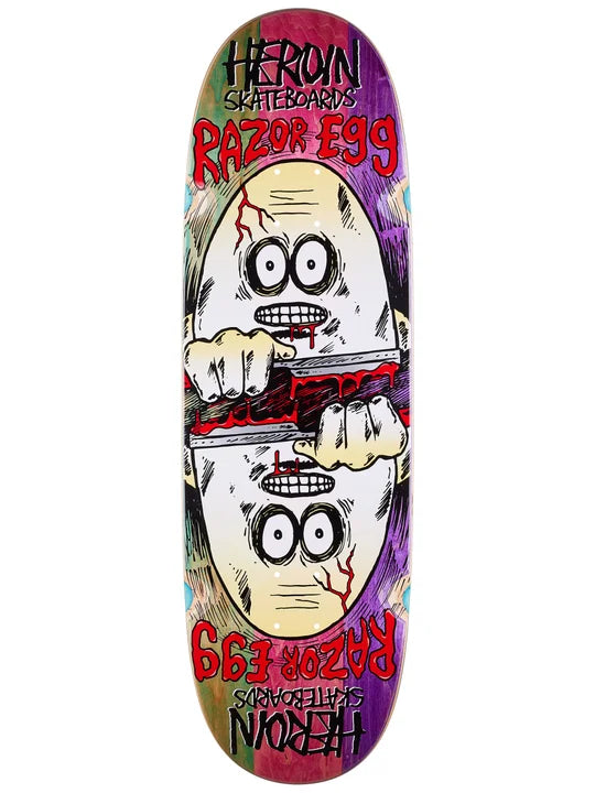 HEROIN SKATEBOARDS RAZOREGG SYMMETRICAL SPLICED DECK
