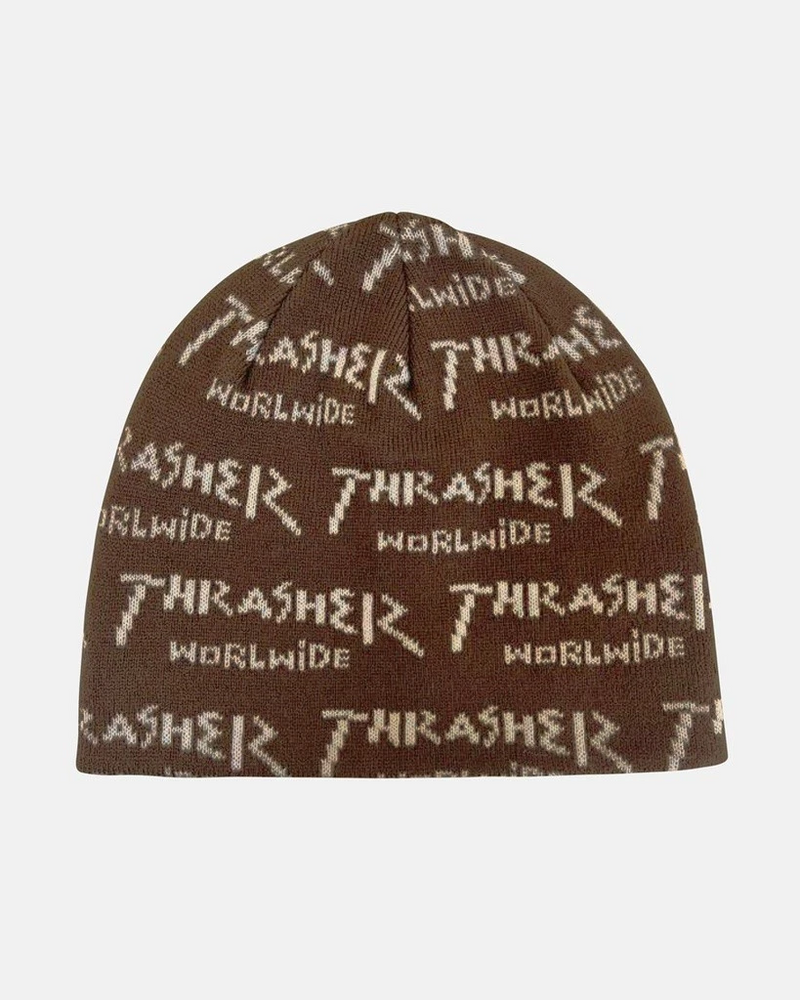 THRASHER WORLDWIDE SKULLY BEANIE