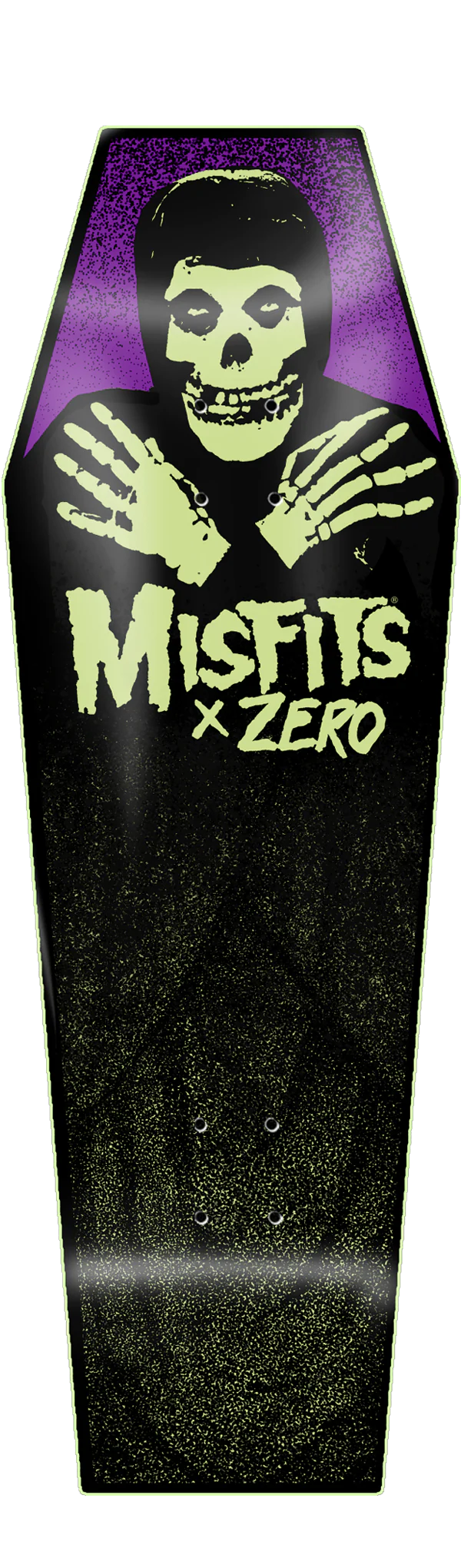 ZERO MISFITS GLOW SKATEBOARD DECK