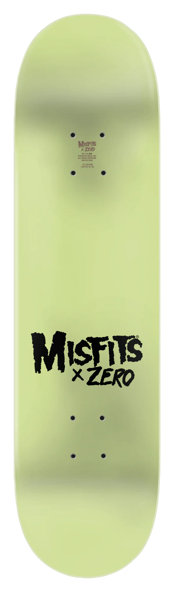 ZERO MISFITS GLOW SKATEBOARD DECK