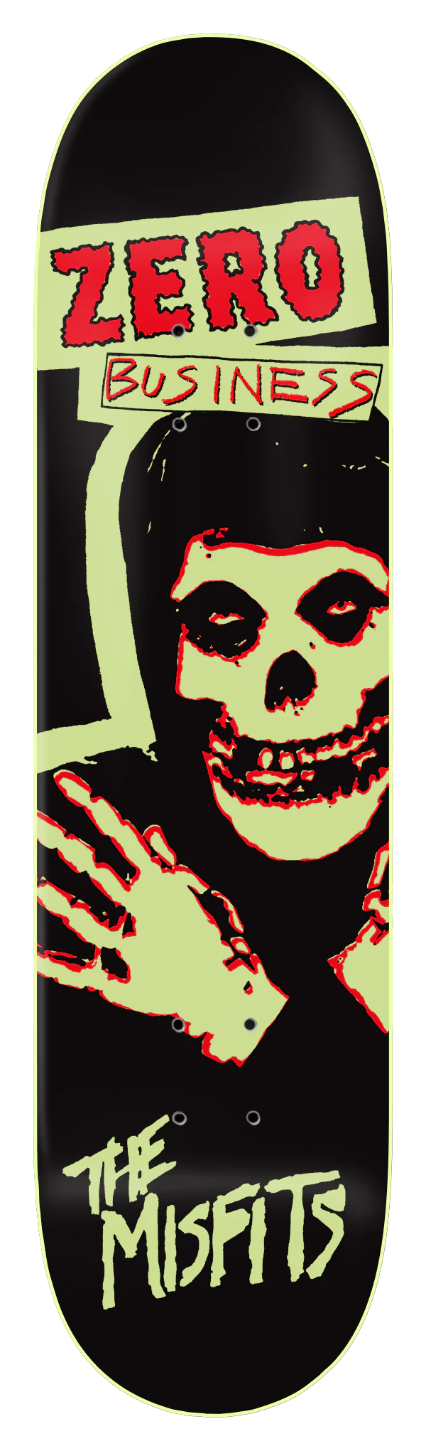 ZERO MISFITS GLOW SKATEBOARD DECK