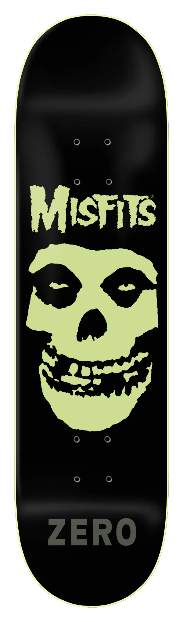 ZERO MISFITS GLOW SKATEBOARD DECK