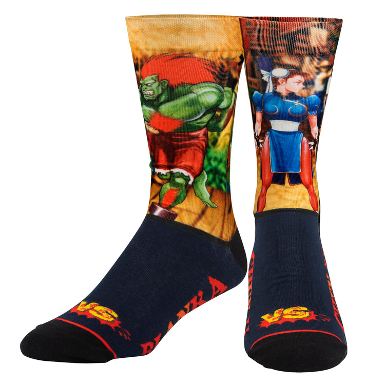 ODD SOX CHUN-LI VS BLANKA SOCKS