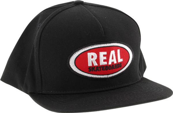 Real Oval Patch Adj Hat-Black