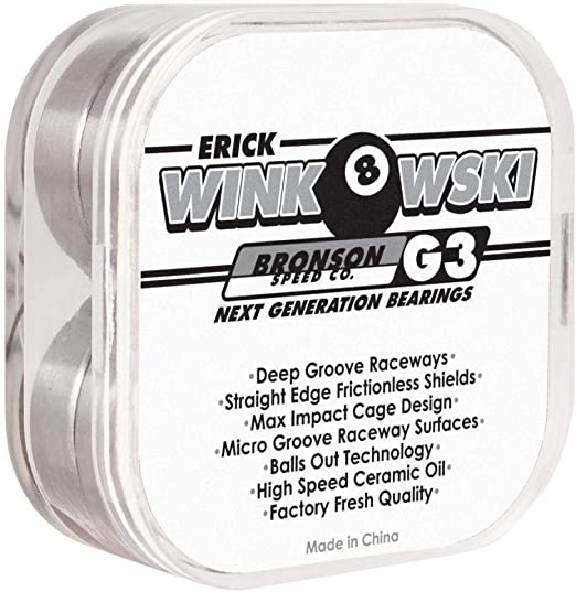 BRONSON SPEED CO. G3 SKATEBOARD BEARINGS-8PK.