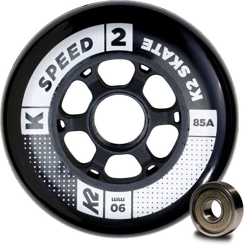 K2 SPEED 90MM WHEEL W/ ILQ 9 BEARINGS 8-PACK