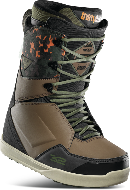 men's thirtytwo snowboard boots Lashed Double BOA Bradshaw Brown Eastern Boarder stiff enough for speed and stability ThirtyTwo Powell Lashed Double BOA