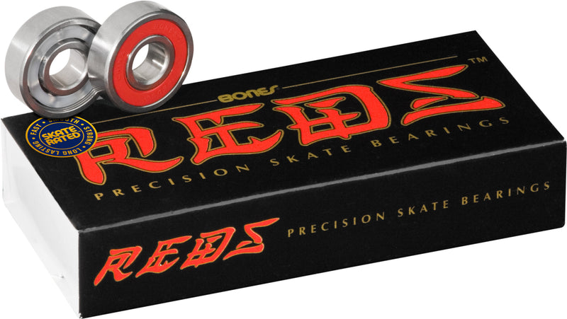 BONES REDS 7MM ROLLER SKATE BEARINGS (16-PACK)