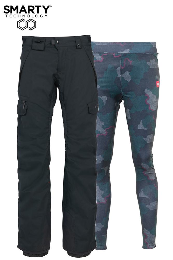 686 WOMEN'S SMARTY 3-IN-1 CARGO PANTS-BLACK (2021)