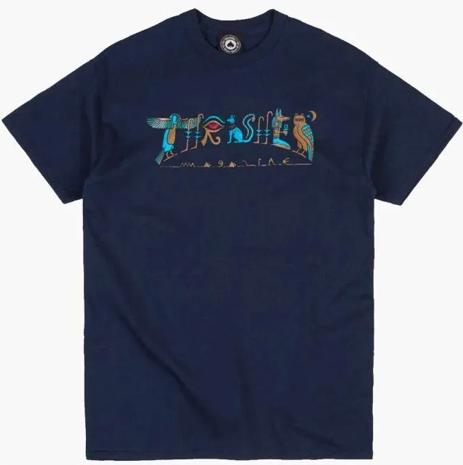 THRASHER HIEROGLYPHIC TEE - NAVY