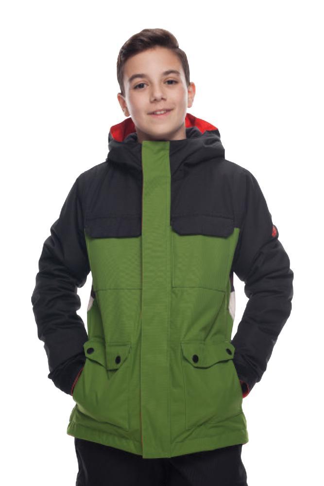 686 FLASH INSULATED KID'S SNOW JACKET-CAMP GREEN CAMO COLORBLOCK (2019)