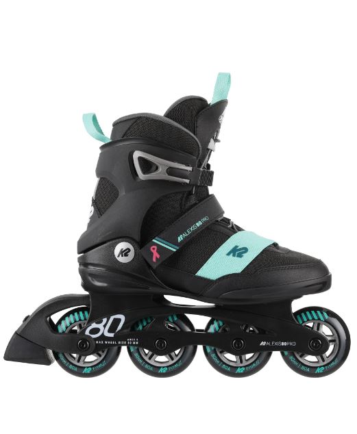 K2 ALEXIS 80 PRO Women's Inline Skate 2021 Black Teal