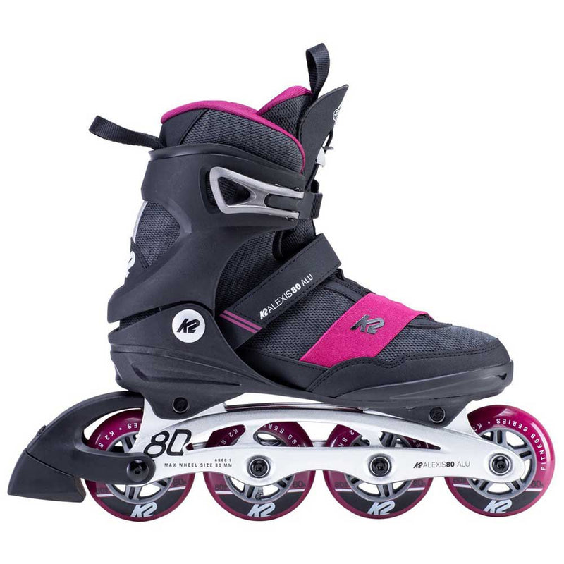 K2 Alexis 80 ALU Women's Inline Skate 2021-Pink/Black