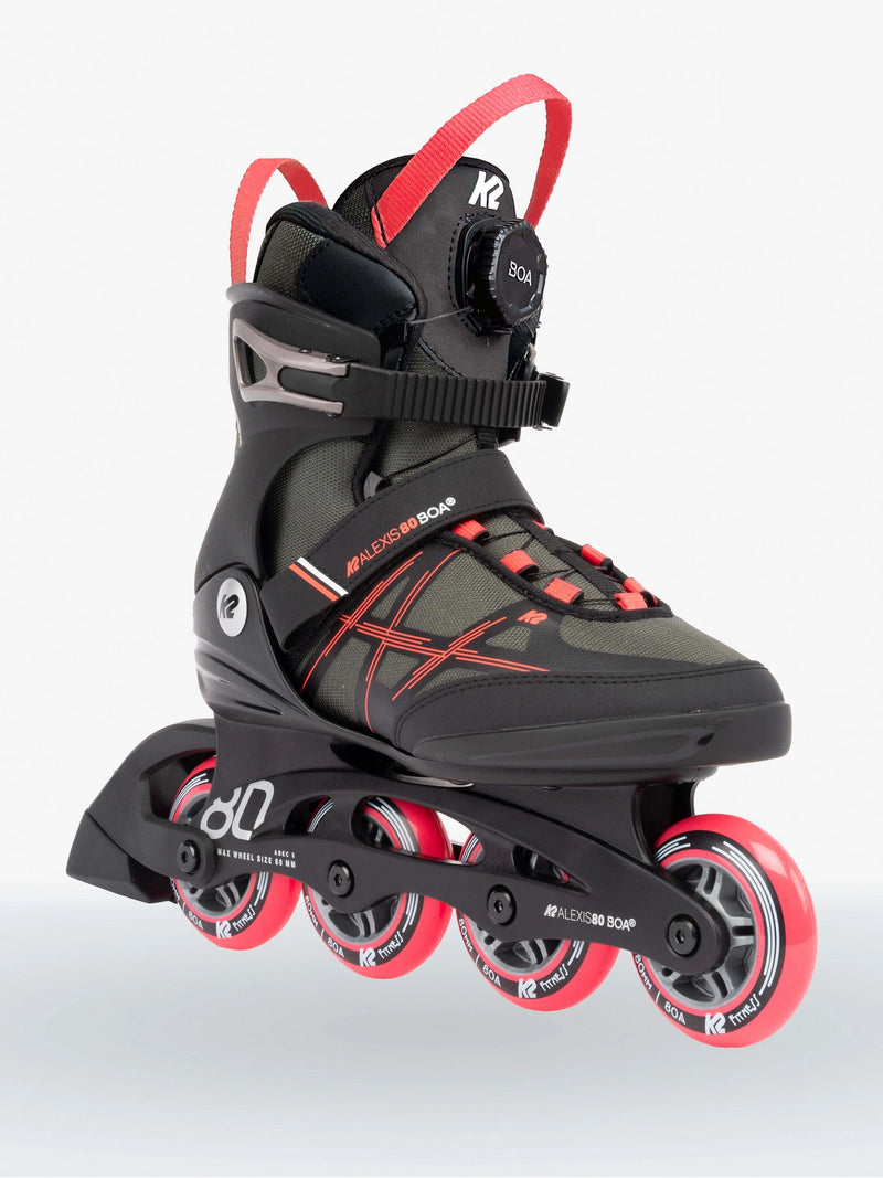 K2 ALEXIS 80 BOA INLINE SKATES 2022-GREY/CORAL
