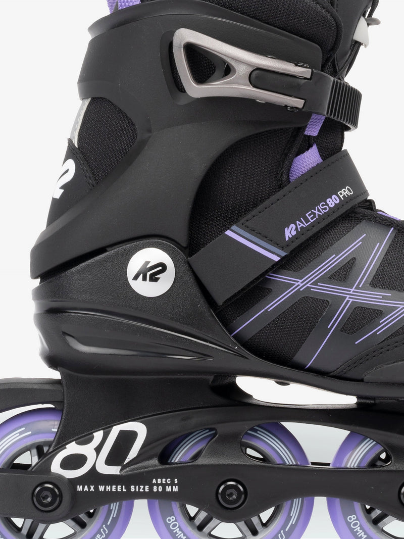 K2 ALEXIS 80 PRO INLINE SKATES 2022-BLACK/LAVENDER